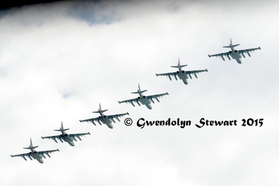 Russian Planes Rehearsing for the 70th Anniversary Celebrations, Photographed by Gwendolyn Stewart c. 2015; All Rights Reserved