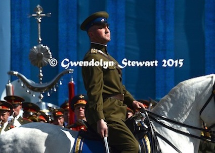 Russian Horseman Riding in the Celebration of the 70th Anniversary of the Soviet Victory over Nazi Germany, Photographed by Gwendolyn Stewart c. 2015; All Rights Reserved