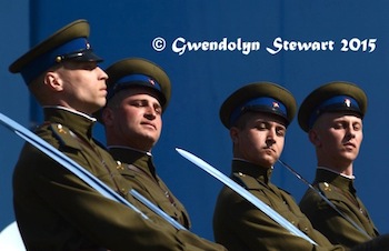 Russian Horsemen Riding in the Celebration of the 70th Anniversary of the Soviet Victory over Nazi Germany, Photographed by Gwendolyn Stewart c. 2015; All Rights Reserved