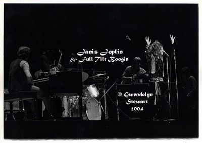 Photograph of JANIS JOPLIN & FULL TILT BOOGIE at Joplin's 
Last Concert, by GWENDOLYN STEWART, c. 2014; All Rights 
Reserved