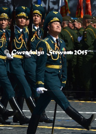 Kyrgyz March in the 70th Anniversary Victory Parade, Photographed by Gwendolyn Stewart, c. 2015; All Rights Reserved