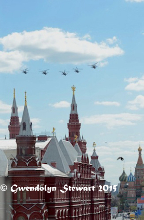 Red Square 70th Helicopter Rehearsal, Photographed by Gwendolyn Stewart, c. 2015; All Rights 
Reserved